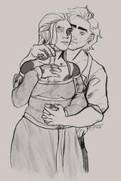 HB Couple Sketch Commission